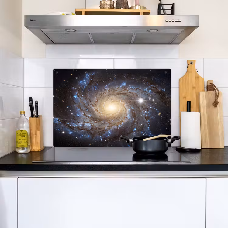 Kosmos - Sterrenstelsel - Donker Inductie beschemer met haakjes klein -sfeer2