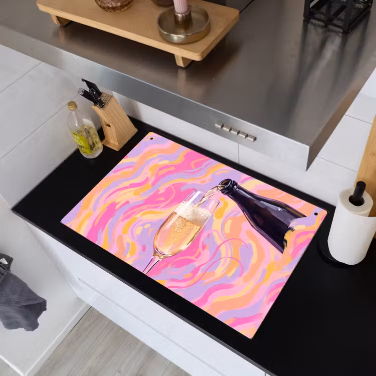 Drank - Inschenken - Feest - Abstract - Roze Inductie beschemer met haakjes klein -sfeer1