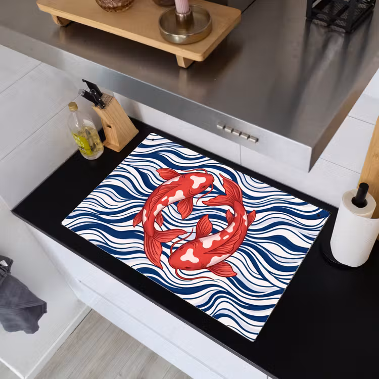 Vis - Water - Natuur - Illustratie - Rood Inductie beschemer met haakjes klein -sfeer1