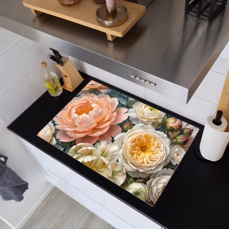 Bloemen - Boeket - Natuur - Klassiek - Kleurrijk Inductie beschemer met haakjes klein -sfeer1