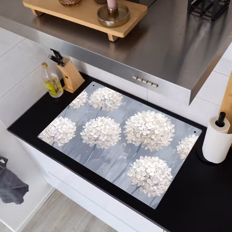 Bloemen - Illustratie - Blauw Inductie beschemer met haakjes klein -sfeer1