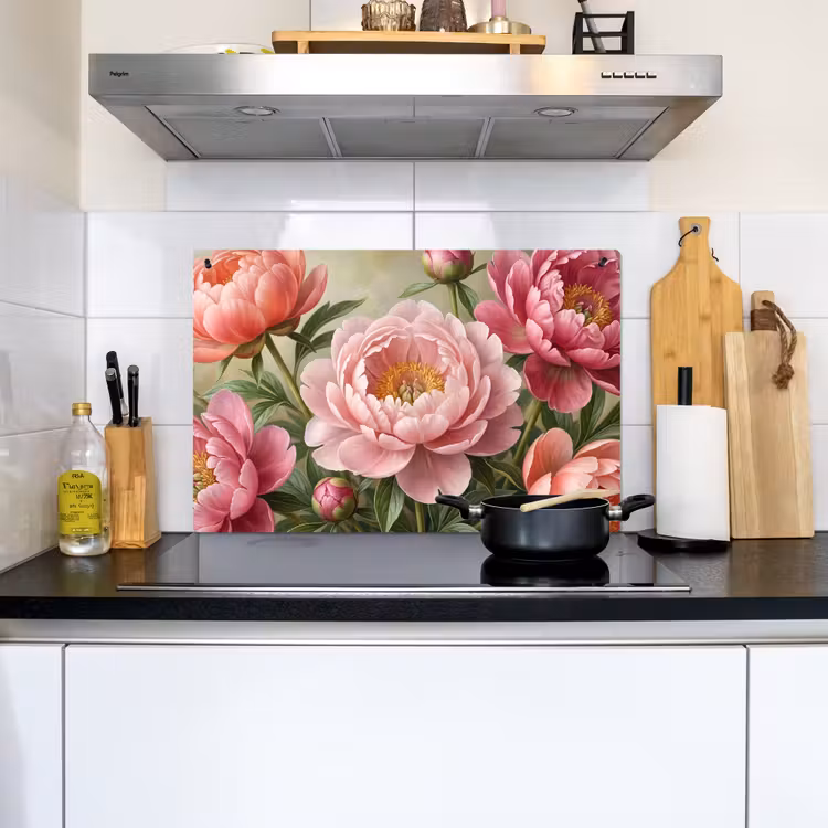Bloemen - Roze - Klassiek - Gedetailleerd - Natuur Inductie beschemer met haakjes klein -sfeer2