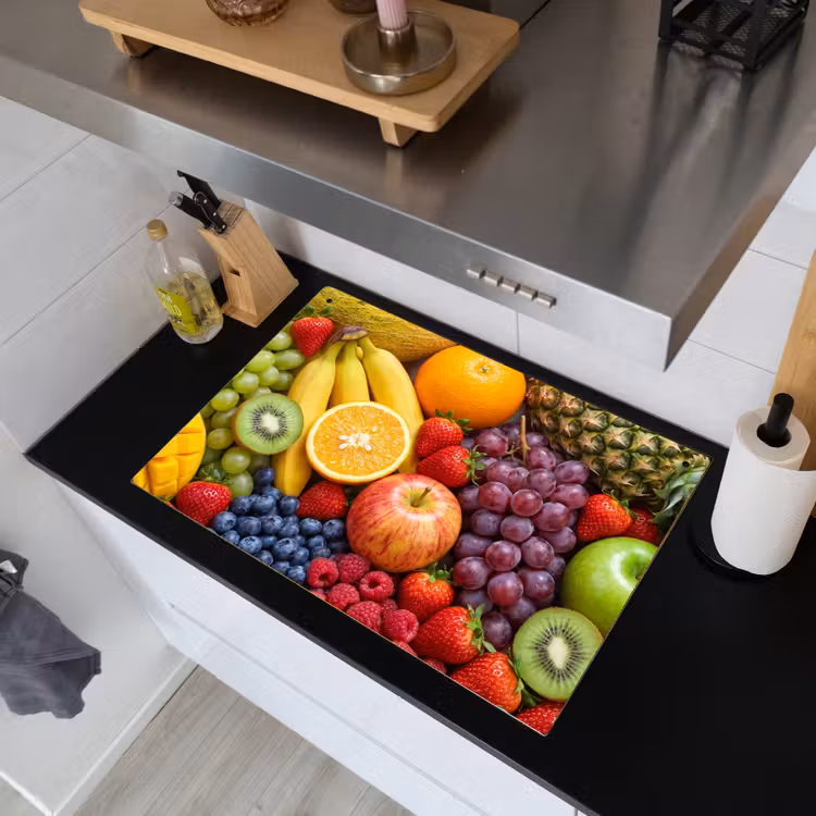 Eten - Fruit - Vers - Kleurrijk - Voeding Inductie beschemer met haakjes klein -sfeer1