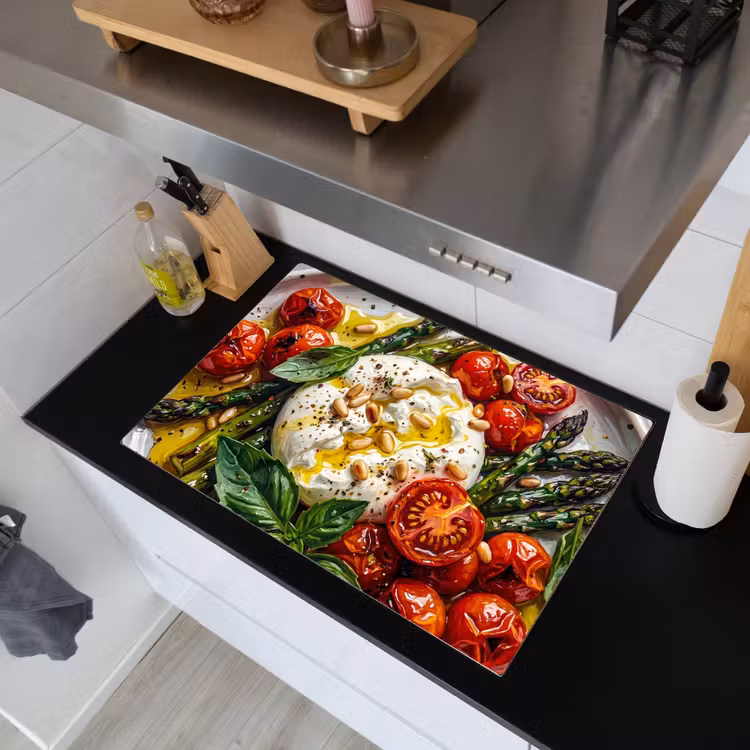 Eten - Groenten - Kaas - Modern - Vers Inductie beschemer met haakjes klein -sfeer1
