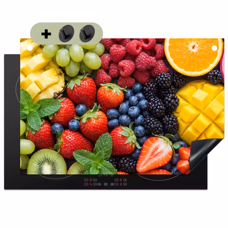 Fruit - Vers - Kleurrijk - Eten Inductie beschemer met haakjes klein -3d