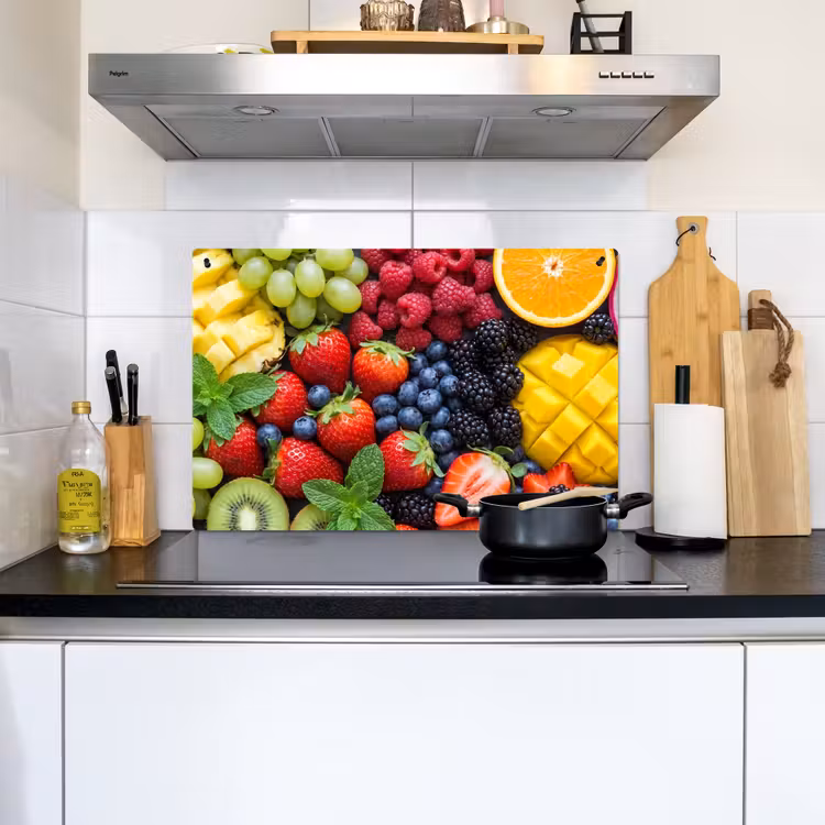 Fruit - Vers - Kleurrijk - Eten Inductie beschemer met haakjes klein -sfeer2