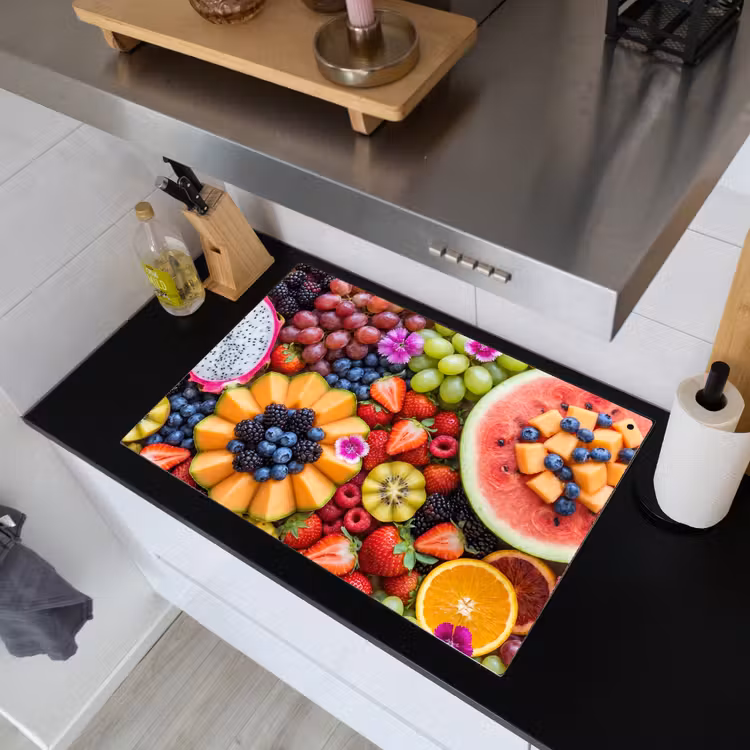 Fruit - Vers - Variatie - Eten - Kleurrijk Inductie beschemer met haakjes klein -sfeer1