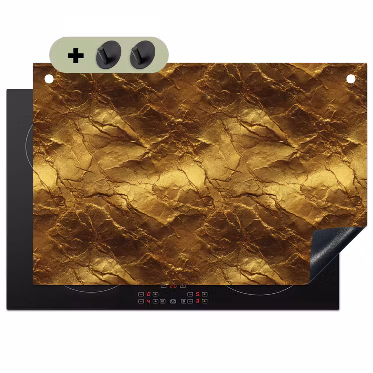 Bladgoud - Textuur - Goud Inductie beschemer met haakjes klein 777 -3d