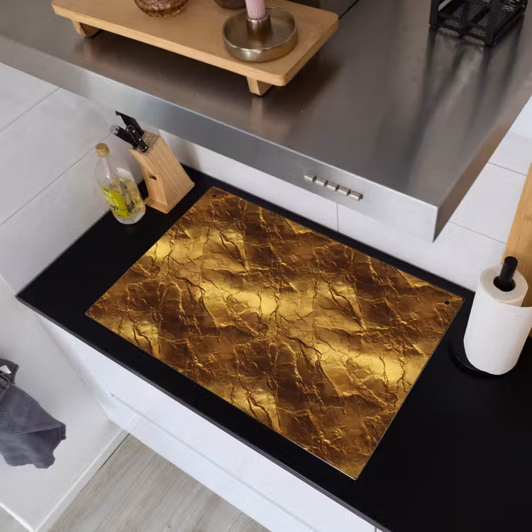 Bladgoud - Textuur - Goud Inductie beschemer met haakjes klein 777 -sfeer1