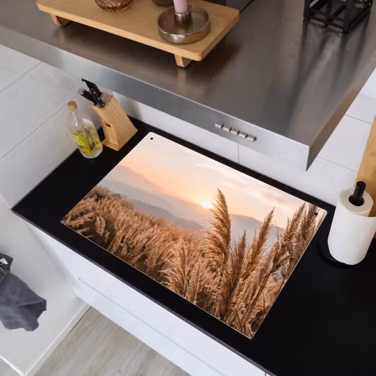 Gras - Veld - Zon - Natuur Inductie beschemer met haakjes klein -sfeer1