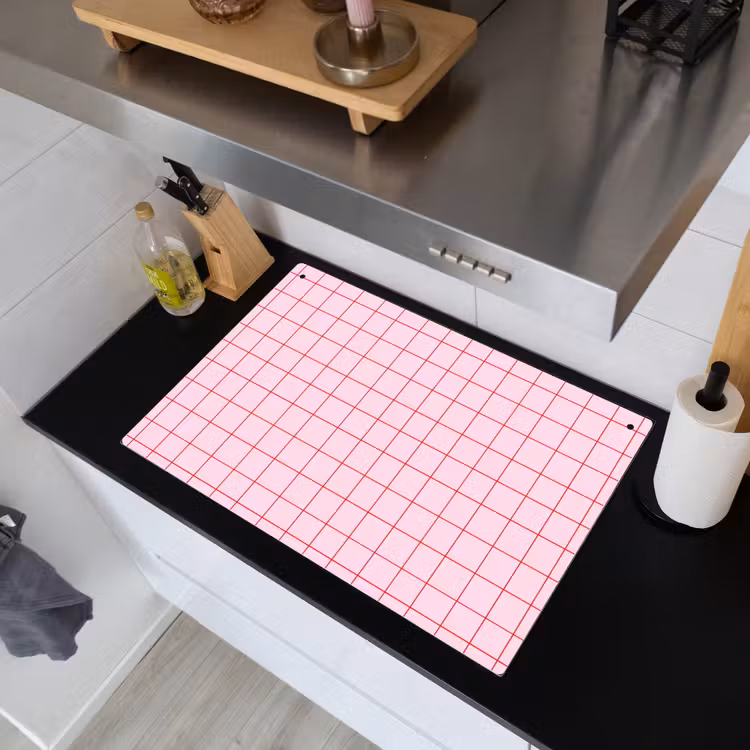 Raster - Patroon - Roze Inductie beschemer met haakjes klein 777 -sfeer1