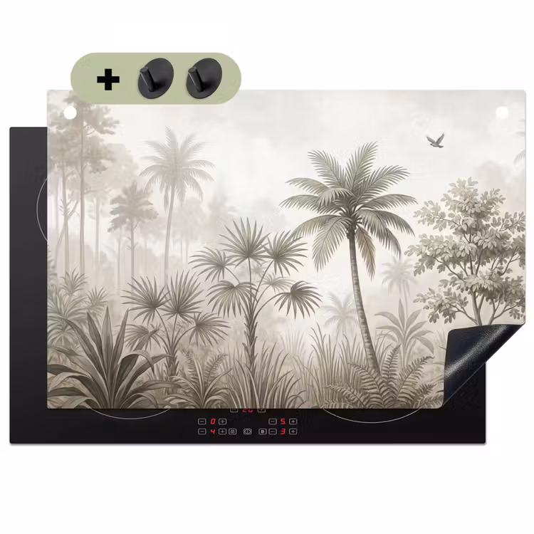 Jungle - Palmbomen - Natuur Inductie beschemer met haakjes klein -3d