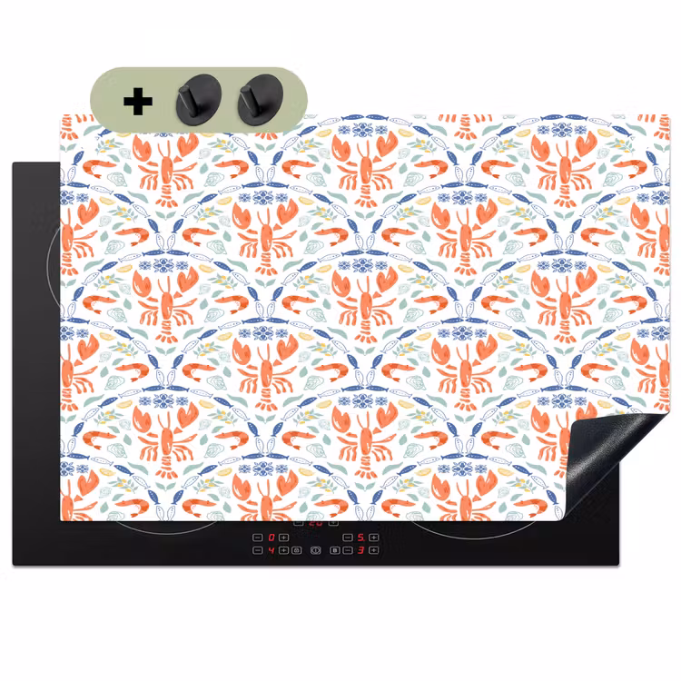 Sfeer - Oranje - Blauw - Groen Inductie beschemer met haakjes klein 777 -3d