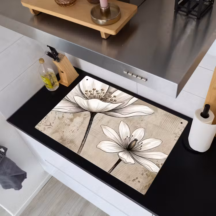 Modern - Design - Wit Inductie beschemer met haakjes klein -sfeer1
