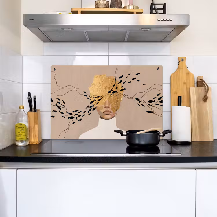 Modern - Vrouw - Goud Inductie beschemer met haakjes klein -sfeer2