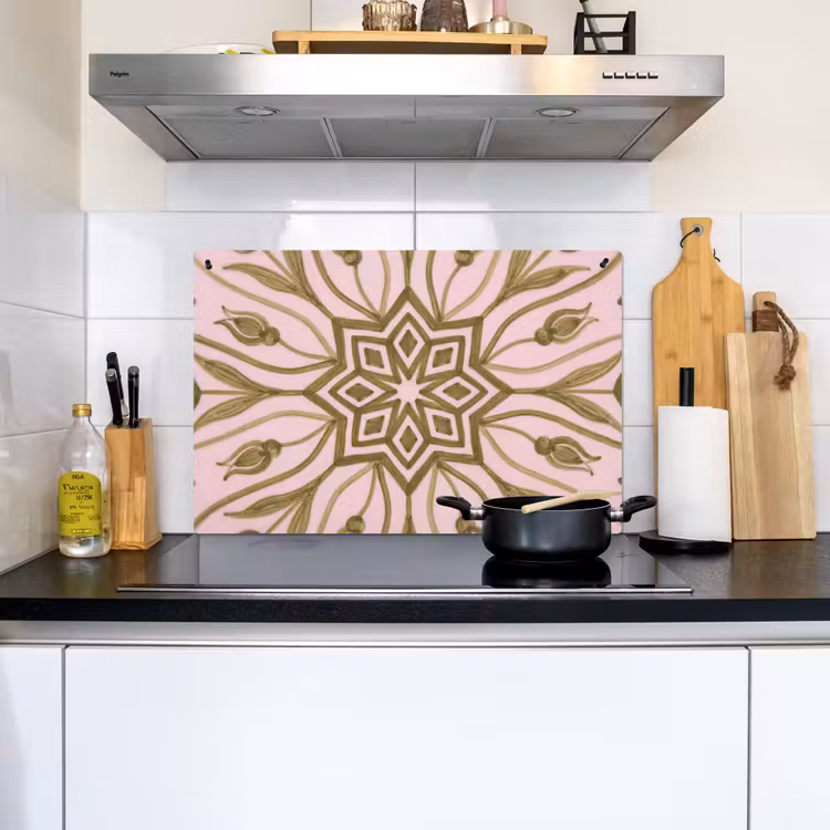 Patroon - Mandala - Decoratie - Abstract - Groen Inductie beschemer met haakjes klein -sfeer2