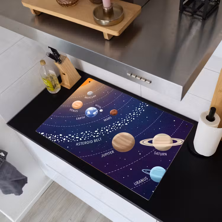 Planetenstelsel - Ruimte - Illustratie Inductie beschemer met haakjes klein -sfeer1