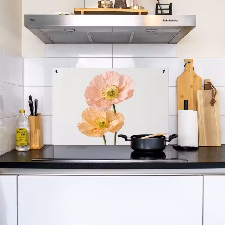 Papavers - Botanisch - Roze Inductie beschemer met haakjes klein -sfeer2