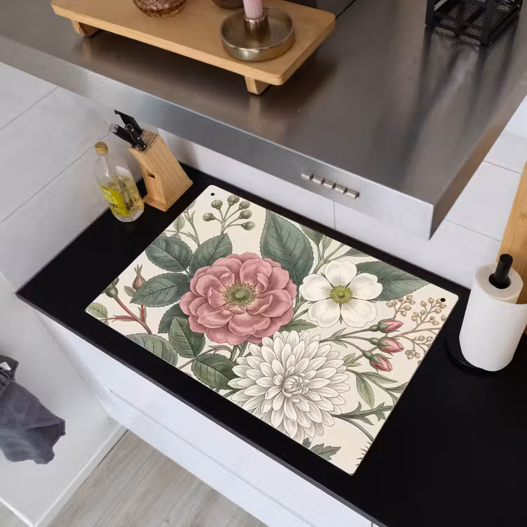 Romantisch - Design - Kleurrijk Inductie beschemer met haakjes klein -sfeer1