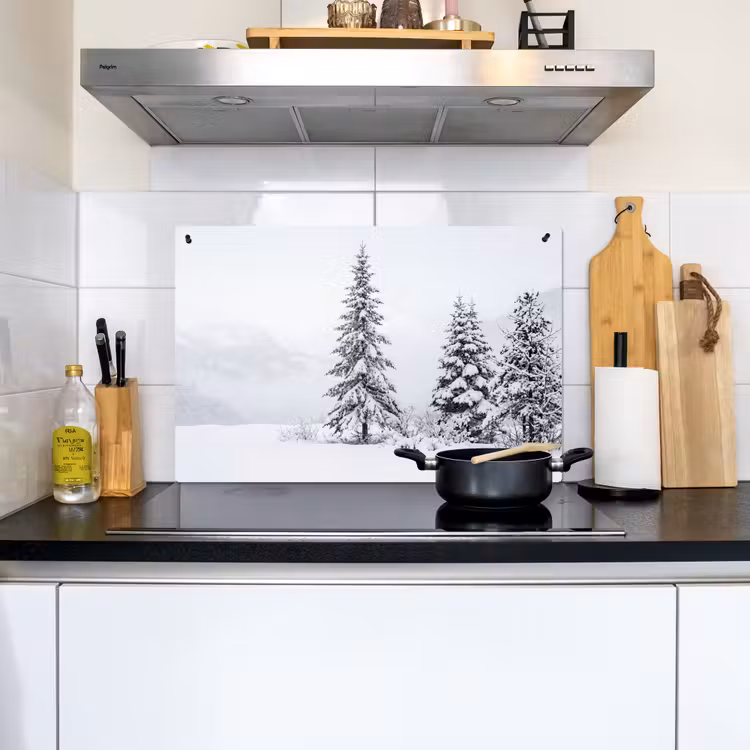 Fijnsparren - Sneeuw - Winter - Landschap - Stilte Inductie beschemer met haakjes klein -sfeer2