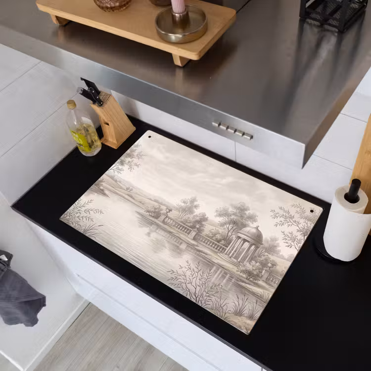 Terras - Water - Natuur - Landschap Inductie beschemer met haakjes klein -sfeer1