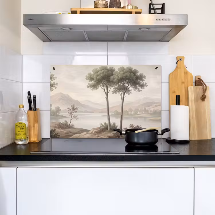 Bomen - Meer - Bergen - Illustratie Inductie beschemer met haakjes klein -sfeer2