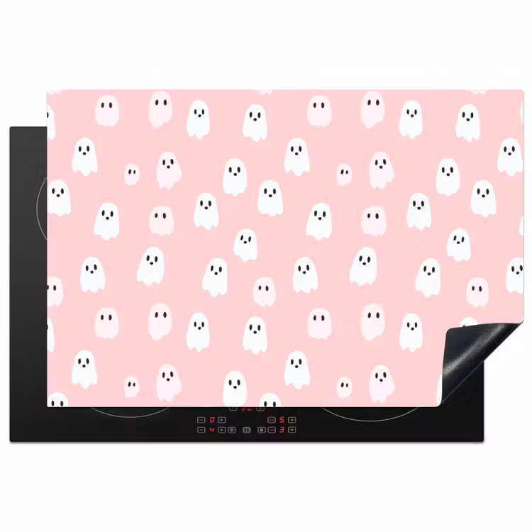 Spookjes - Patroon - Roze Inductie beschermer vinyl 3mm klein 276 -3d