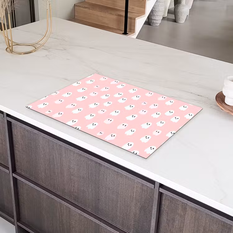 Spookjes - Patroon - Roze Inductie beschermer vinyl 3mm klein 276 -sfeer8