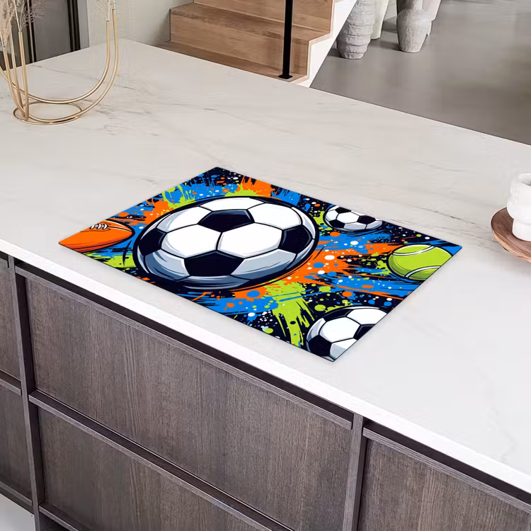 Sport - Ballen - Kleurrijk Inductie beschermer vinyl 3mm klein -sfeer8