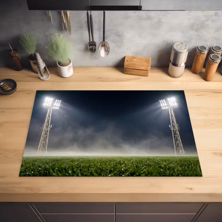 Stadion - Lichtmast - Sport - Nacht Inductie beschermer vinyl 3mm klein -sfeer5
