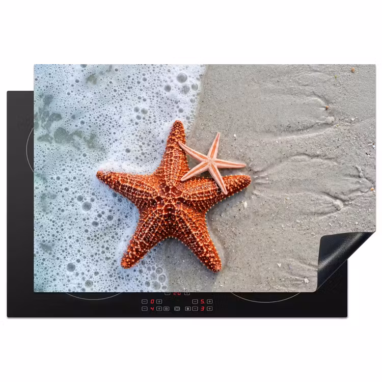 Zeester - Strand - Zee Inductie beschermer vinyl 3mm klein -3d