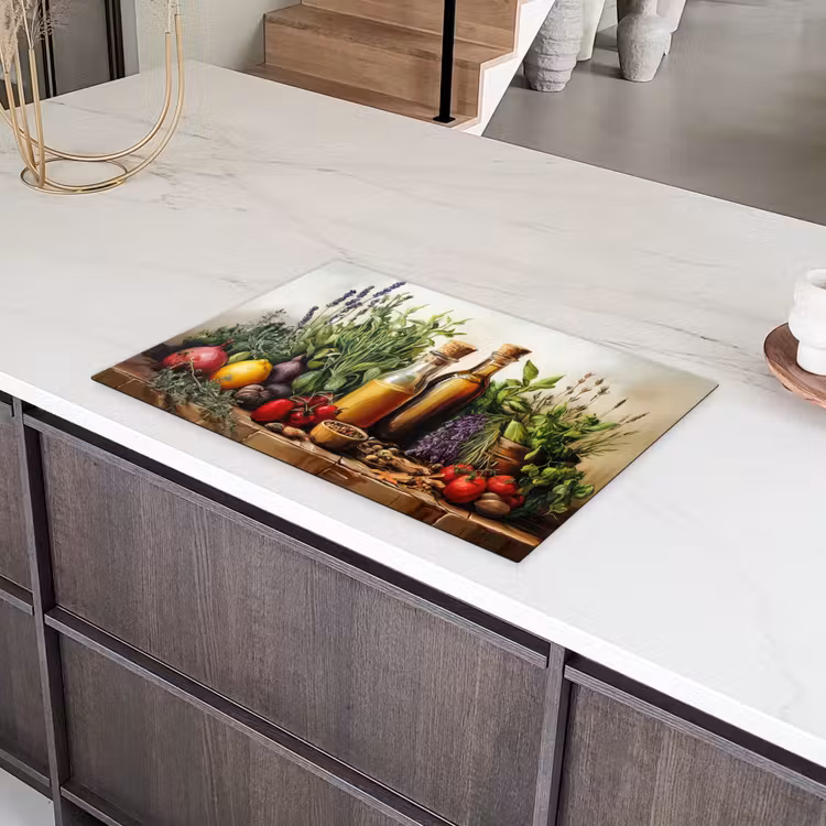 Stilleven - Kruiden - Specerijen - Fruit - Kleurrijk Inductie beschermer vinyl 3mm klein -sfeer8