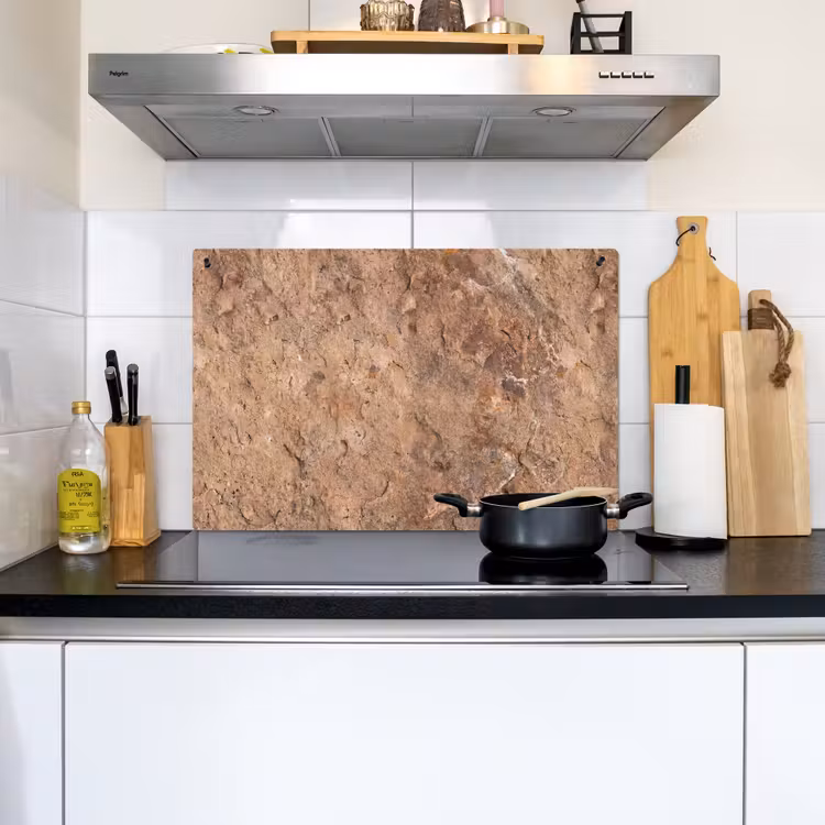 Steen - Natuur - Textuur - Abstract - Bruin Inductie beschemer met haakjes klein -sfeer2