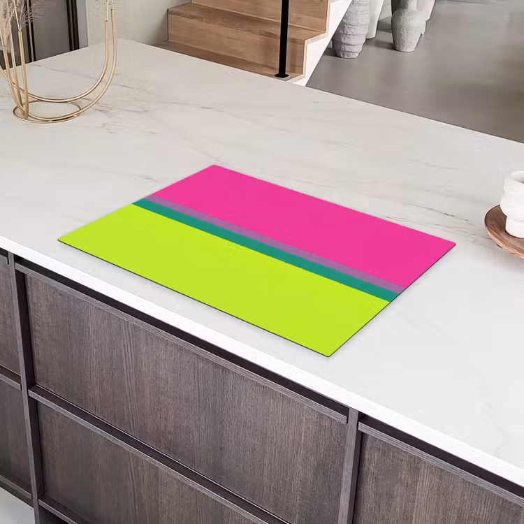 Strepen - Modern - Kleurrijk Inductie beschermer vinyl 3mm klein -sfeer8