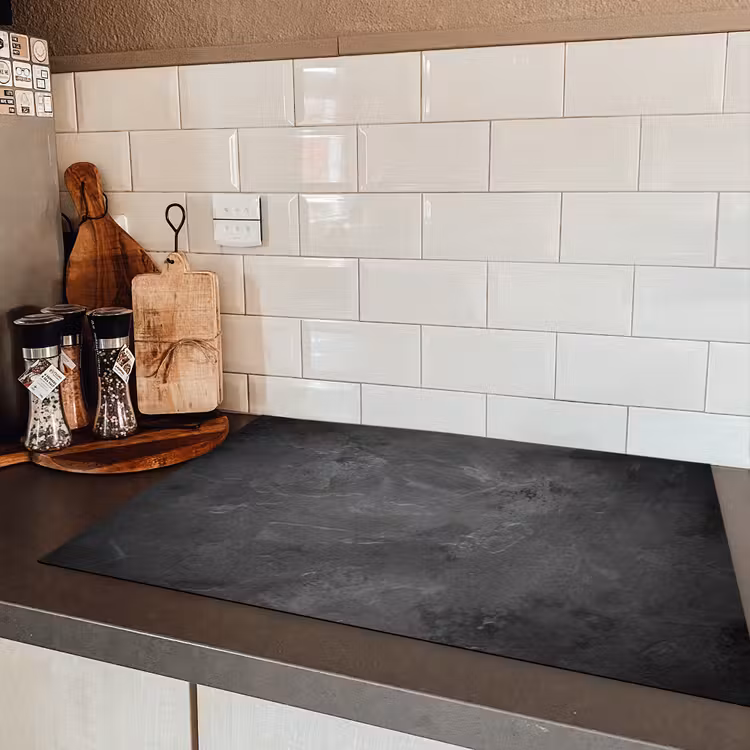 Structuur - Cement - Beton - Grijs - Vintage Inductie beschermer vinyl 3mm klein -sfeer3