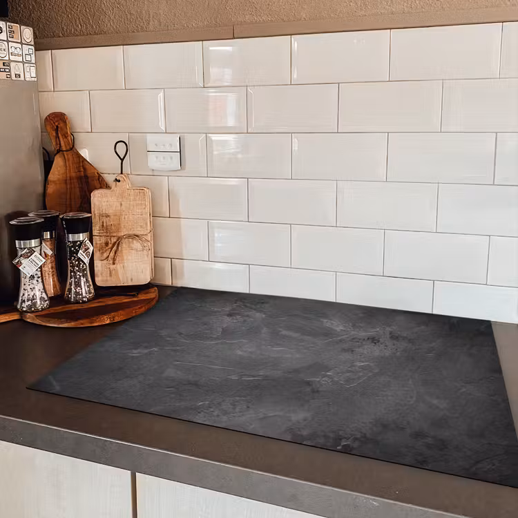 Structuur - Cement - Beton - Grijs - Vintage Inductie beschermer vinyl 3mm klein -sfeer3