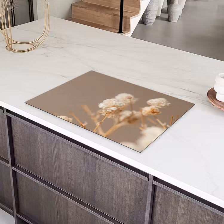 Subtiele Schoonheid in Bloei Inductie beschermer vinyl 3mm klein -sfeer8