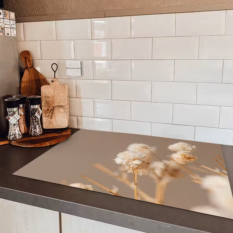 Subtiele Schoonheid in Bloei Inductie beschermer vinyl 3mm klein -sfeer3