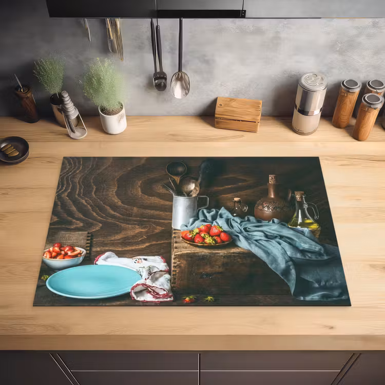 Zomerse Zoetheid in de Keuken Inductie beschermer vinyl 3mm klein -sfeer5