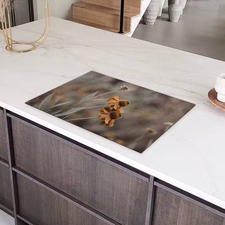 Zonnehoed - Droogbloemen - Geel - Warm Inductie beschermer vinyl 3mm klein -sfeer8