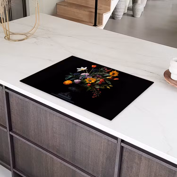 Zonnebloemen - Boeket - Kleurrijk Inductie beschermer vinyl 3mm klein -sfeer8