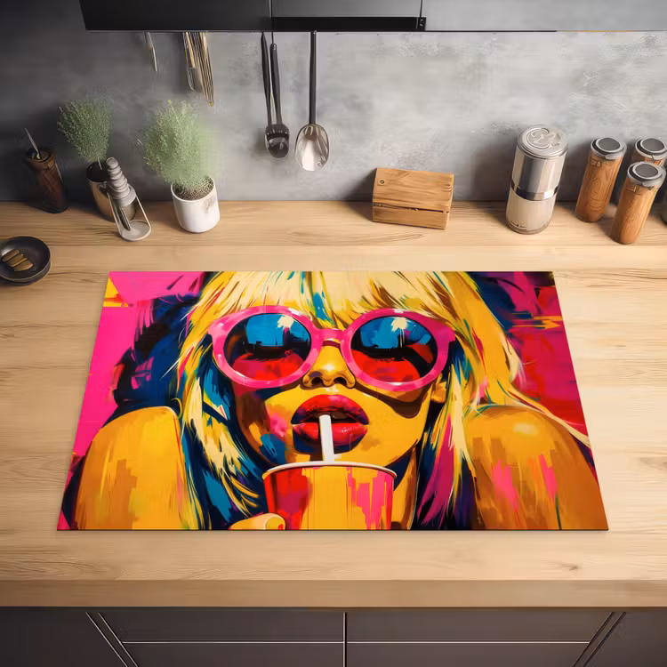 Zonnebril - Roze - Vrouw - Rietje Inductie beschermer vinyl 3mm klein -sfeer5