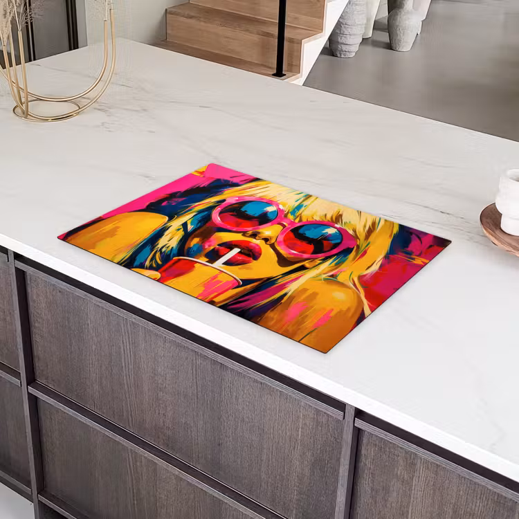 Zonnebril - Roze - Vrouw - Rietje Inductie beschermer vinyl 3mm klein -sfeer8