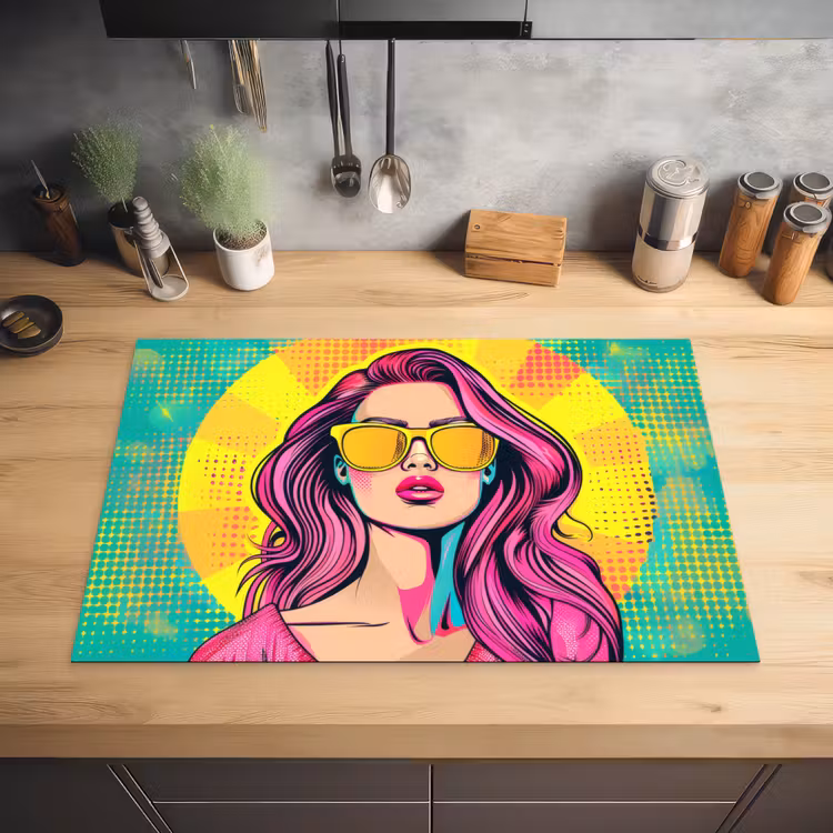 Zonnebril - Vrouw - Zonnig - Geel Inductie beschermer vinyl 3mm klein -sfeer5