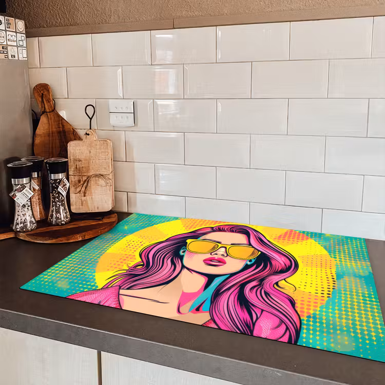 Zonnebril - Vrouw - Zonnig - Geel Inductie beschermer vinyl 3mm klein -sfeer3