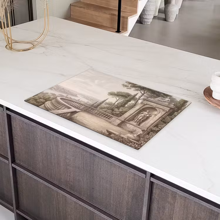 Terras - Stad - Uitzicht - Rivier Inductie beschermer vinyl 3mm klein -sfeer8