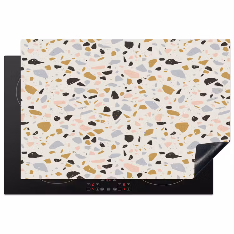 Terrazzo - Patroon - Neutraal - Zacht - Multi Inductie beschermer vinyl 3mm klein 276 -3d