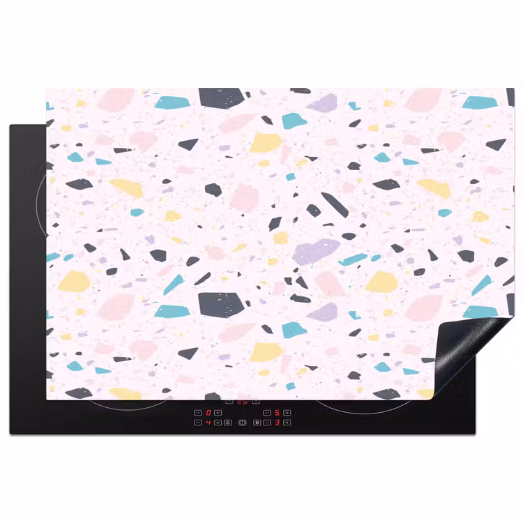 Terrazzo - Patroon - Zacht - Snoep Inductie beschermer vinyl 3mm klein 276 -3d