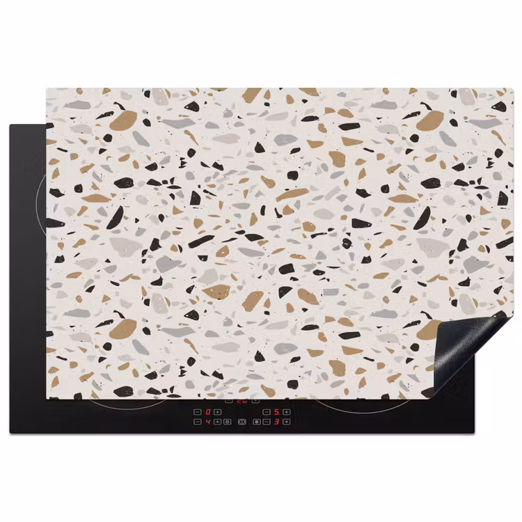 Terrazzo - Patroon - Staal Inductie beschermer vinyl 3mm klein 276 -3d