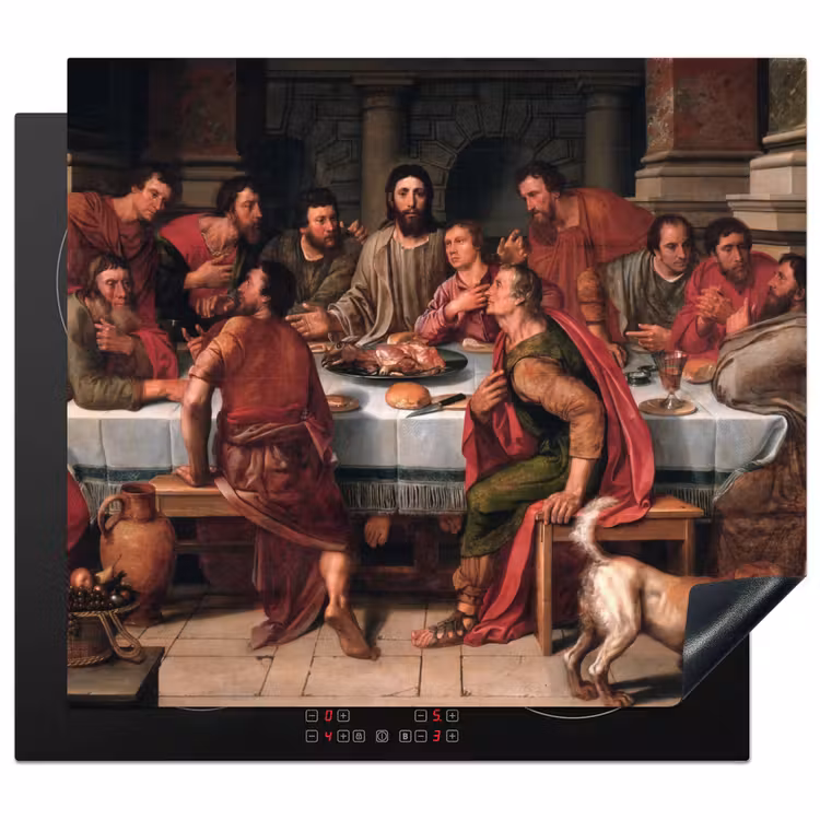 Het laatste avondmaal - Schilderij van Willem Key Inductie beschermer vinyl 3mm middel -3d
